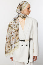 LİMON VENSEL DESEN PAMUK ŞAL Limon Rengi Vensel Desen Pamuk Şal