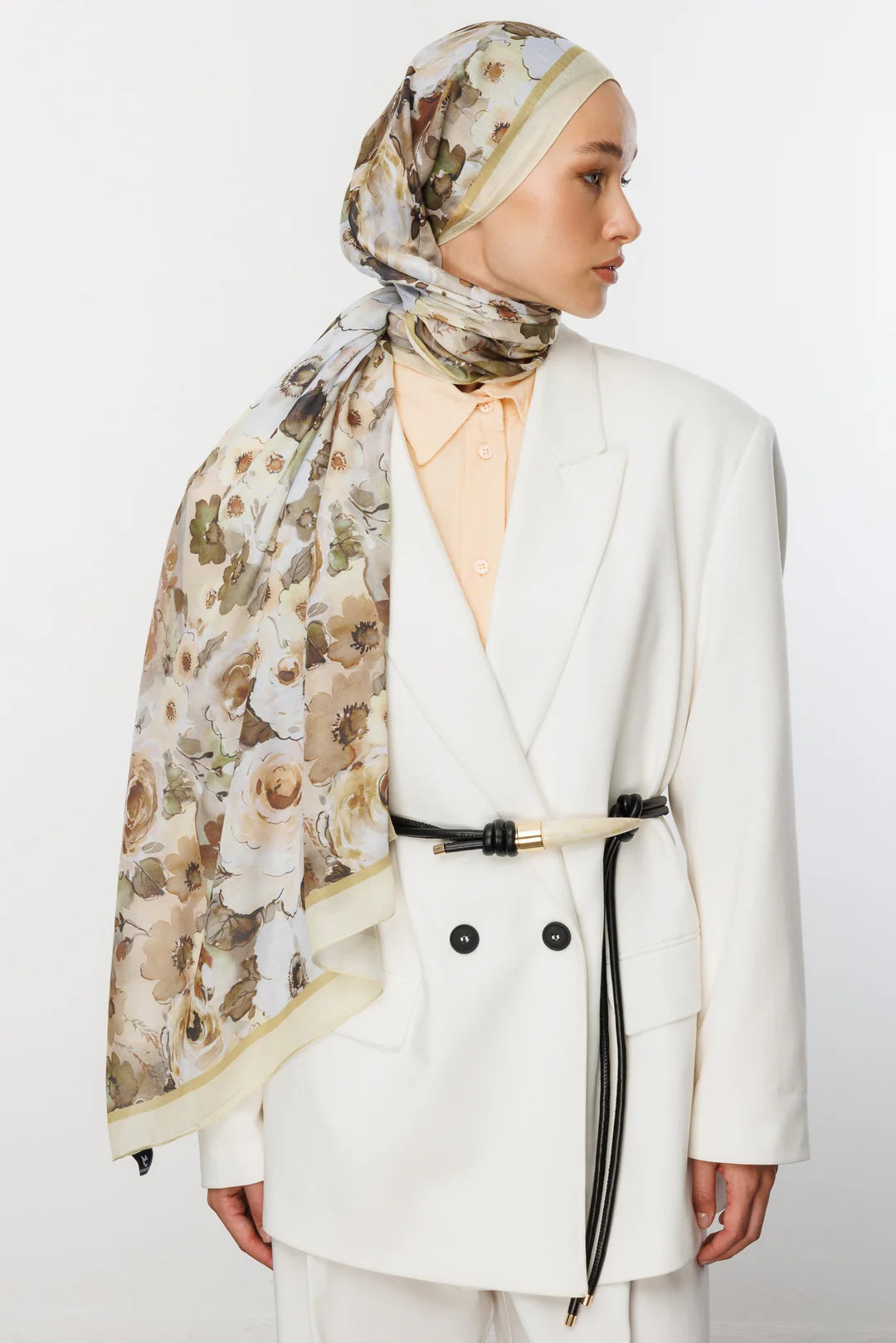 LİMON VENSEL DESEN PAMUK ŞAL Limon Rengi Vensel Desen Pamuk Şal