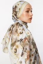 LİMON VENSEL DESEN PAMUK ŞAL Limon Rengi Vensel Desen Pamuk Şal