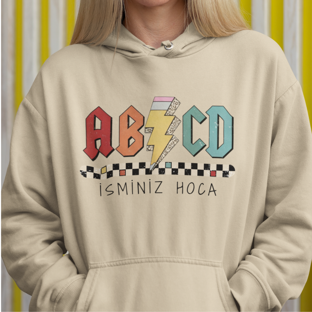 İsme Özel AB/CD Öğretmen Hoodie