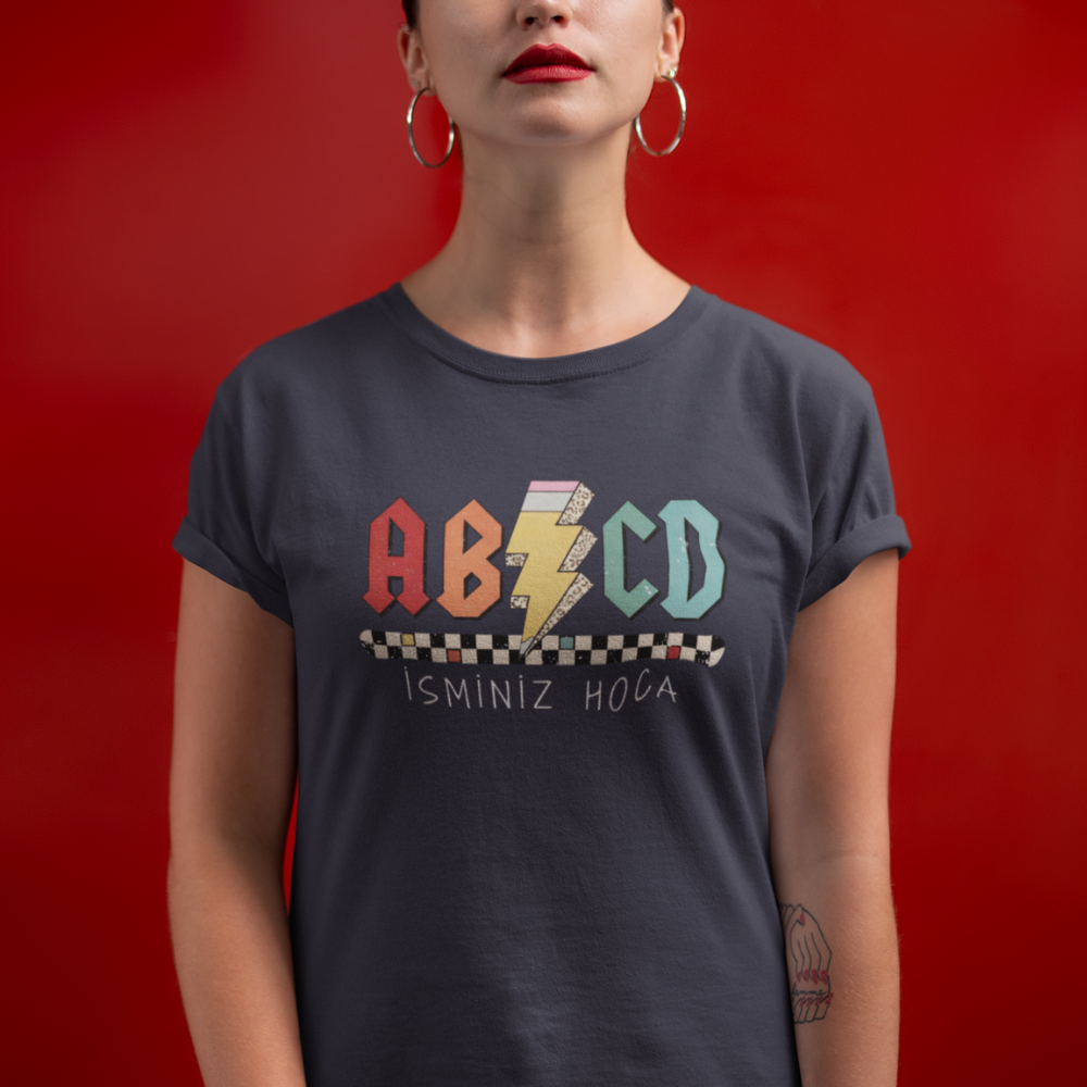 İsme Özel AB/CD Öğretmen Tişört