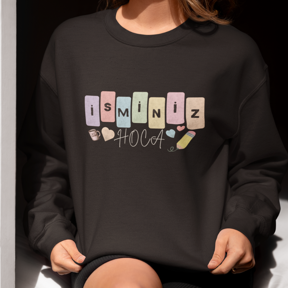 Özelleştirilebilir İsimli Öğretmen Kadın Sweatshirt