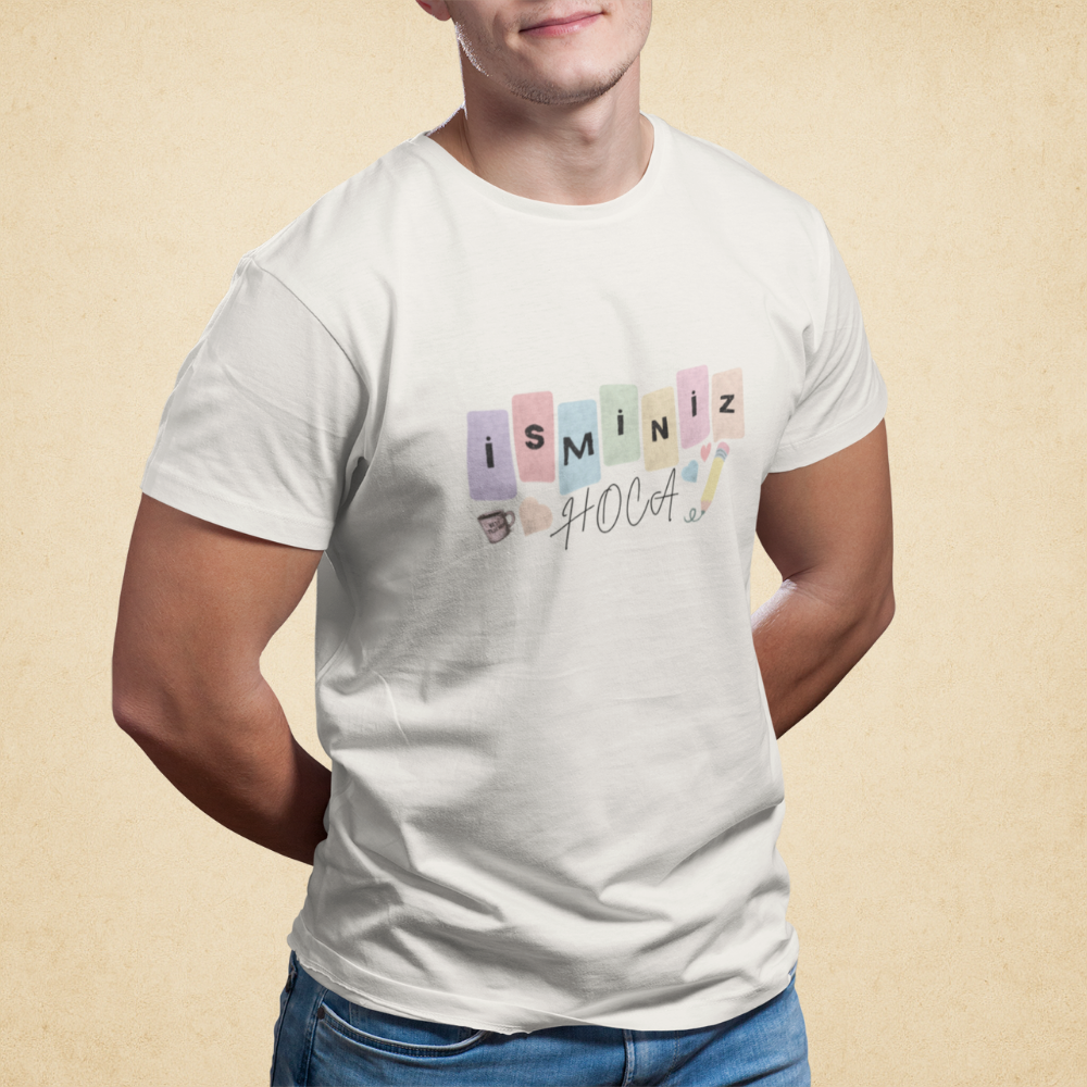 Özelleştirilebilir İsme Özel Öğretmen Erkek Tişört