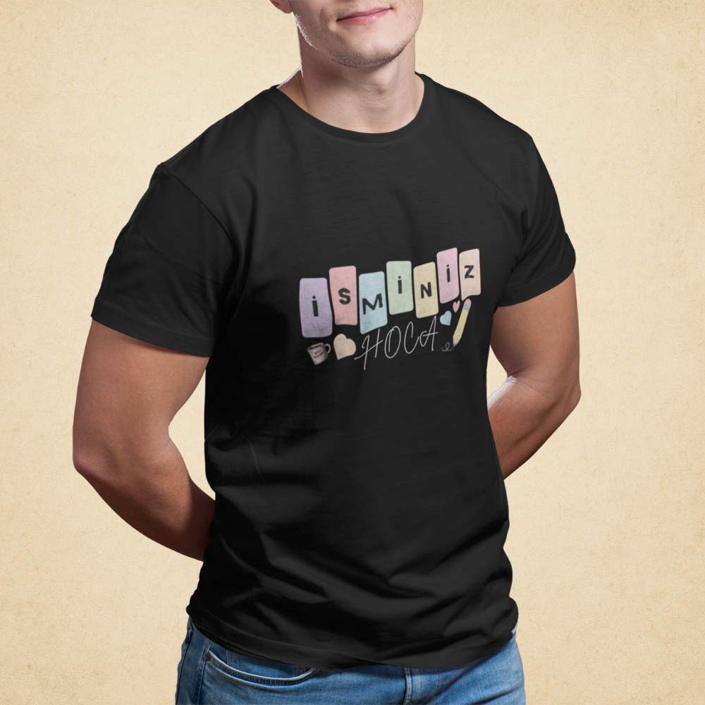 Özelleştirilebilir İsme Özel Öğretmen Erkek Tişört