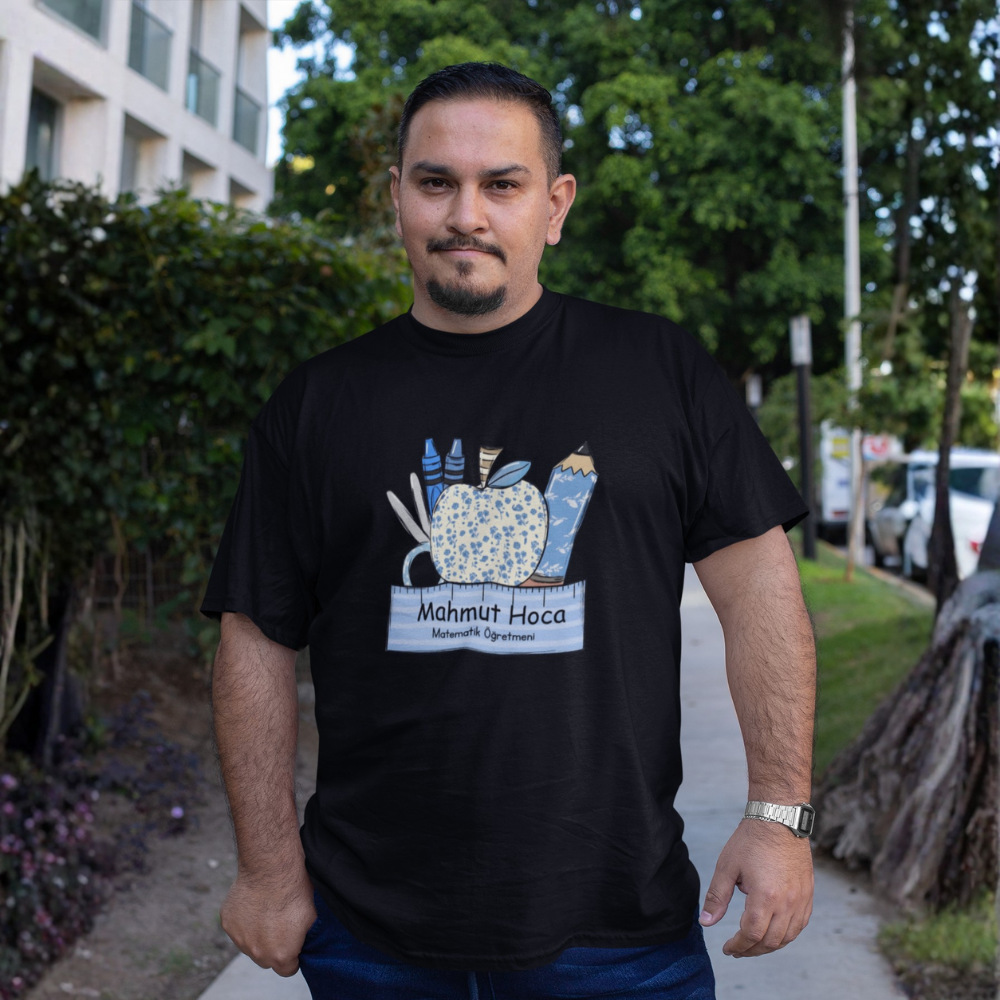Kişiye Özel Sınıf ve İsimli Öğretmen Erkek Tişört