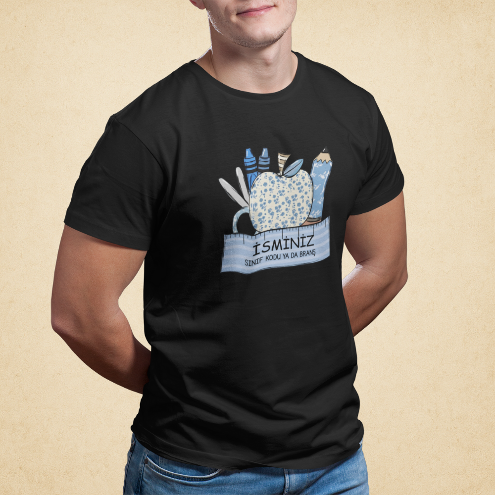 Kişiye Özel Sınıf ve İsimli Öğretmen Erkek Tişört