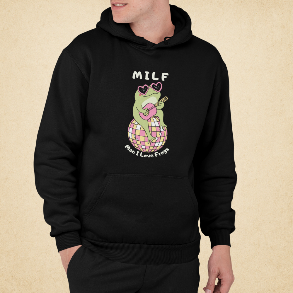 Man I Love Frogs Erkek Hoodie