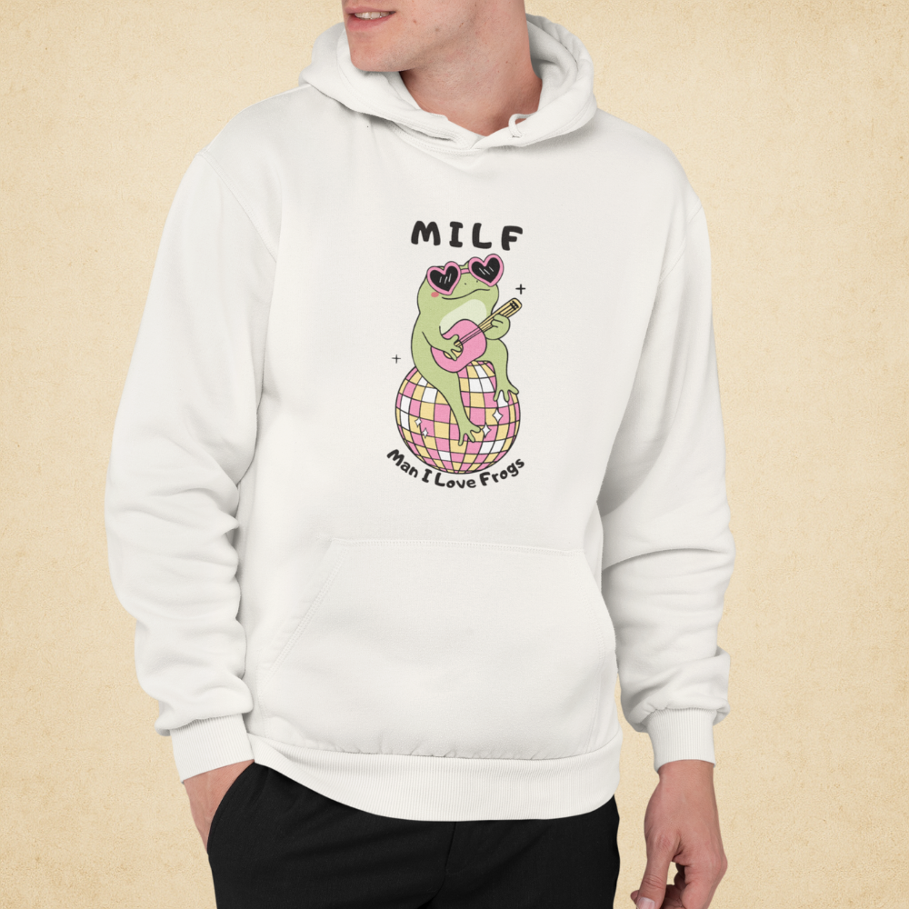 Man I Love Frogs Erkek Hoodie