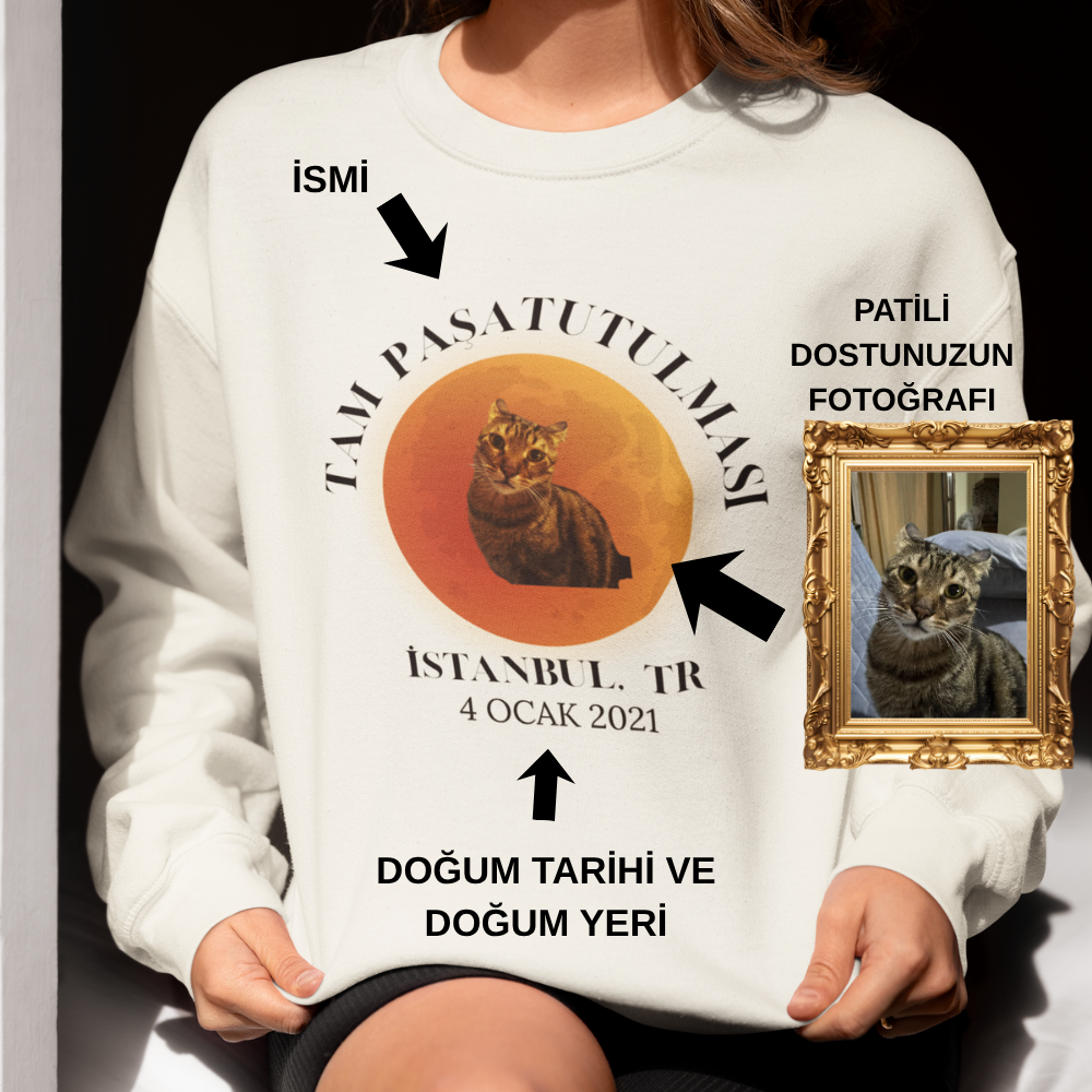Evcil Hayvan Tutulması Kadın Sweatshirt