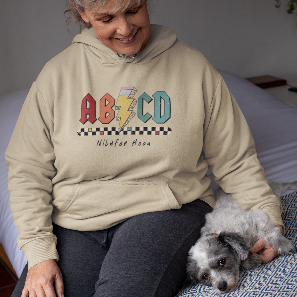 İsme Özel AB/CD Öğretmen Hoodie