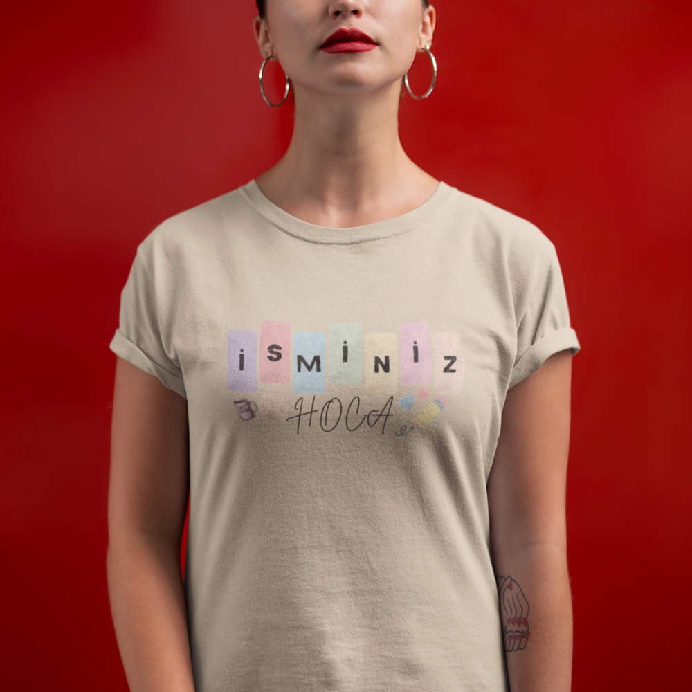 Özelleştirilebilir İsimli Öğretmen Tişört