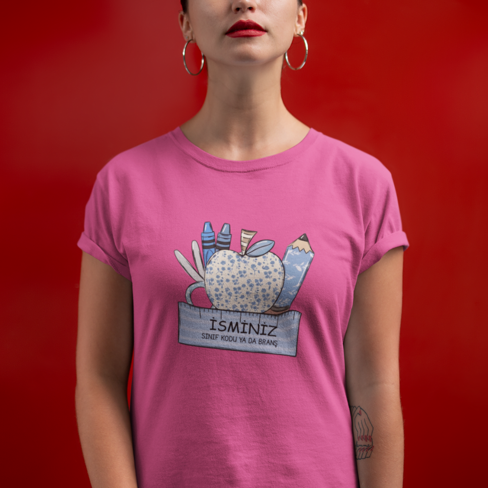 Kişiye Özel Sınıf ve İsimli Öğretmen Tişört