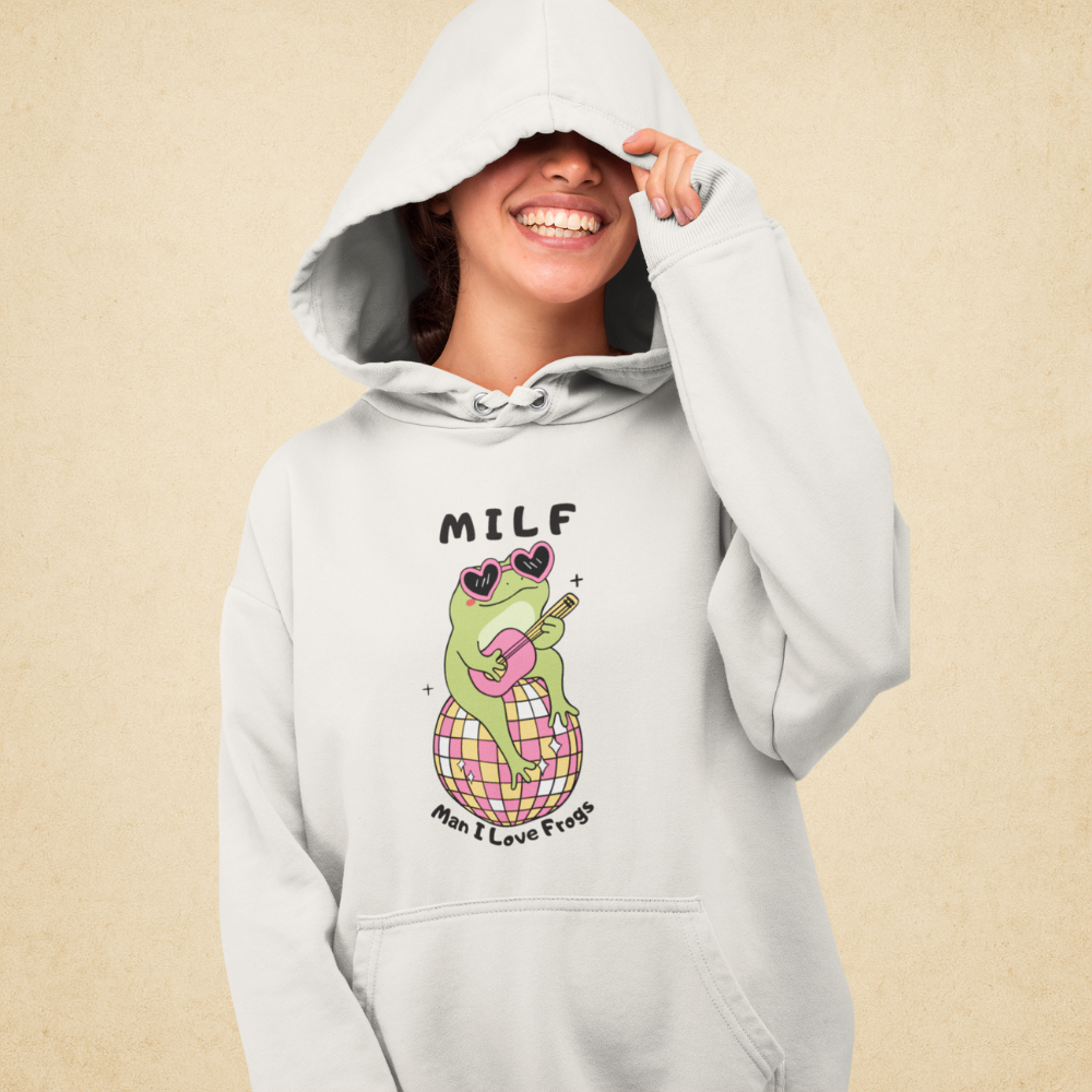 Man I Love Frogs Kadın Hoodie