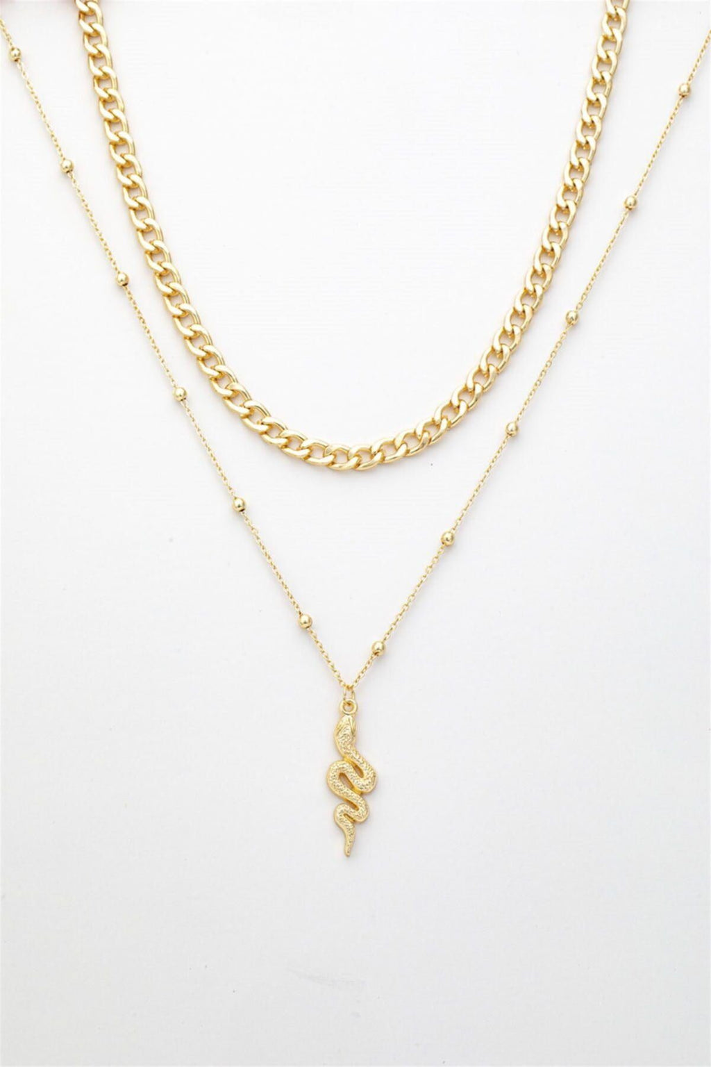 Altın Renk Yılan Kolye