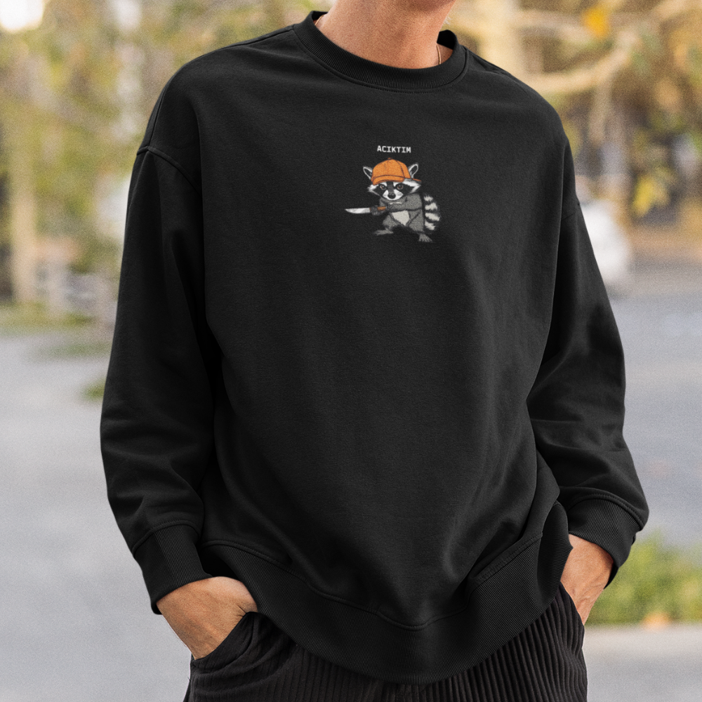 Aç Rakun Erkek Sweatshirt