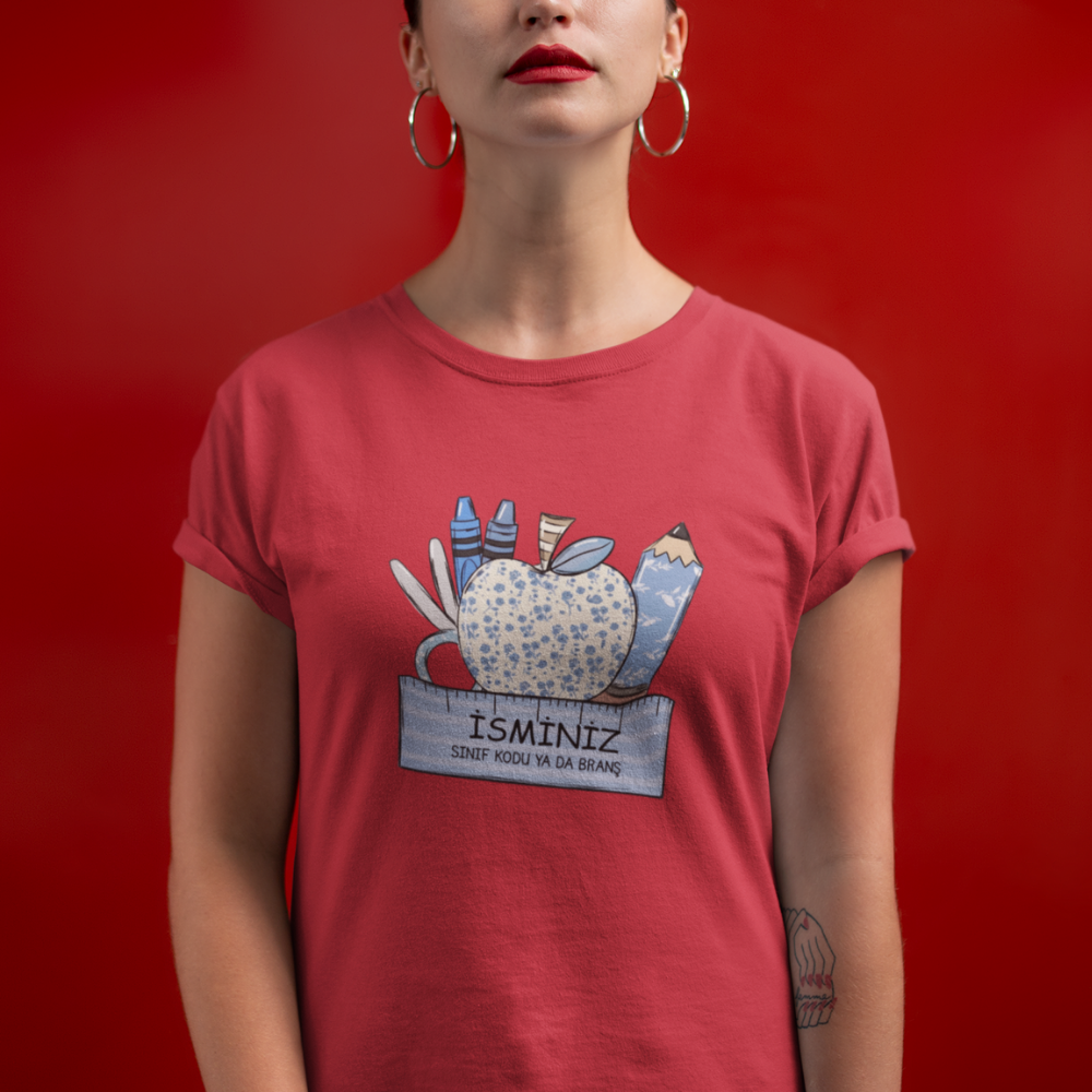 Kişiye Özel Sınıf ve İsimli Öğretmen Tişört