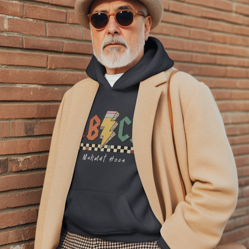 İsme Özel AB/CD Öğretmen Erkek Hoodie