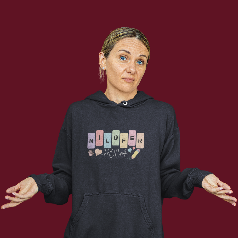 Özelleştirilebilir İsme Özel Öğretmen Hoodie