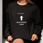 Kişiye Özel Romen Rakamlı Tarih Sweatshirt