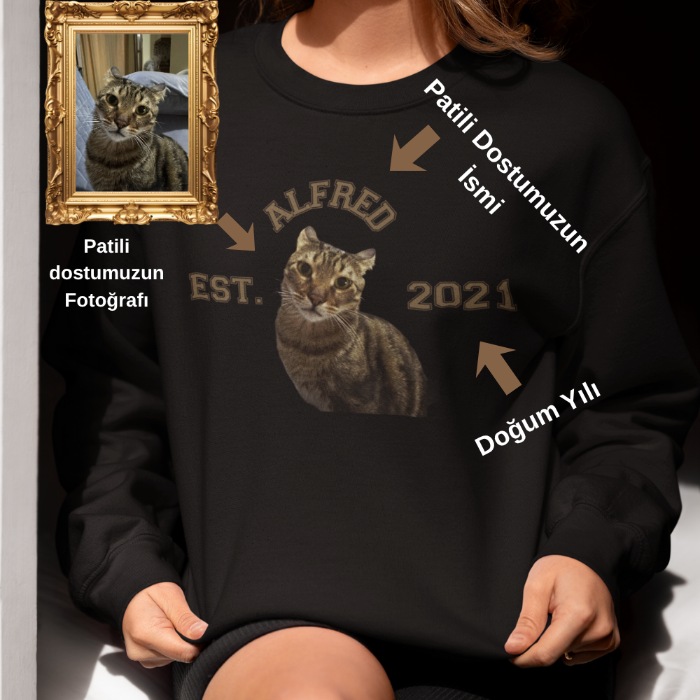 Özelleştirilebilir Evcil Hayvan Estimated Kadın Sweatshirt