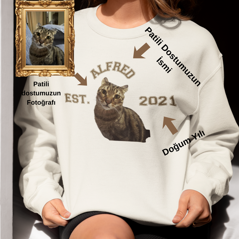 Özelleştirilebilir Evcil Hayvan Estimated Kadın Sweatshirt