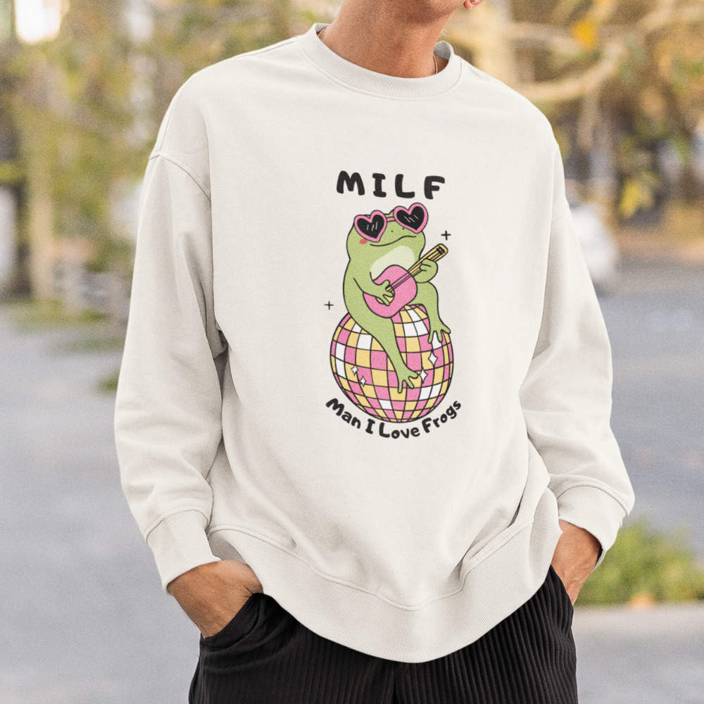 Man I Love Frogs Erkek Sweatshirt