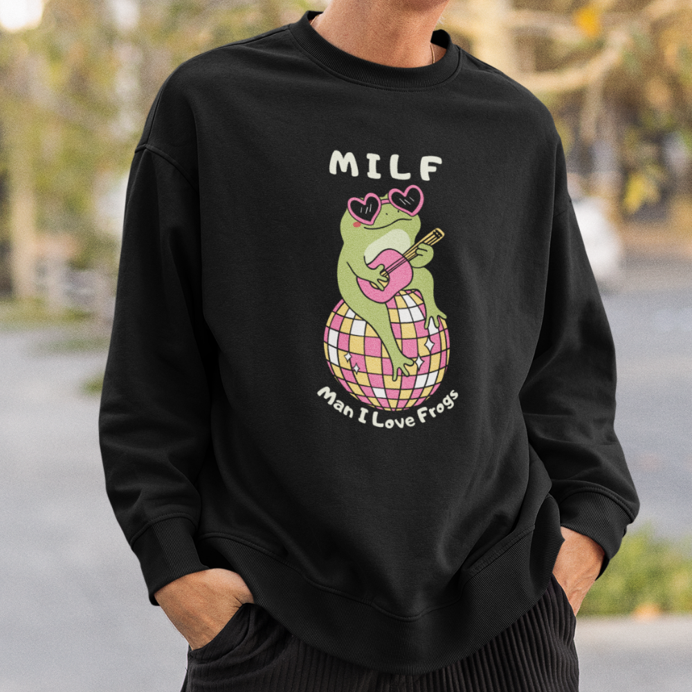 Man I Love Frogs Erkek Sweatshirt