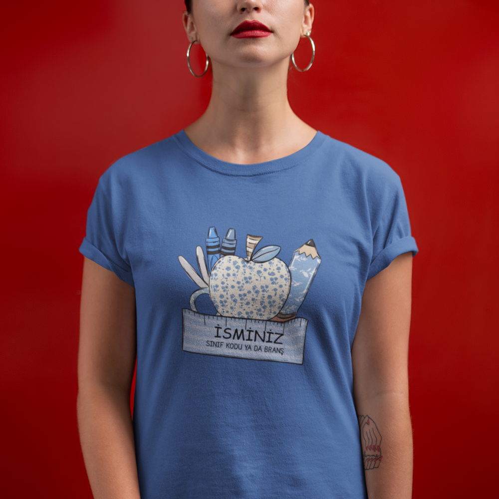 Kişiye Özel Sınıf ve İsimli Öğretmen Tişört