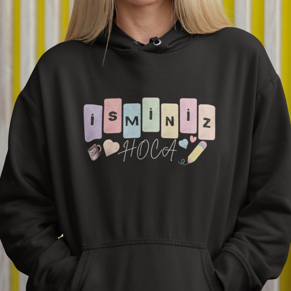 Özelleştirilebilir İsme Özel Öğretmen Kadın Hoodie