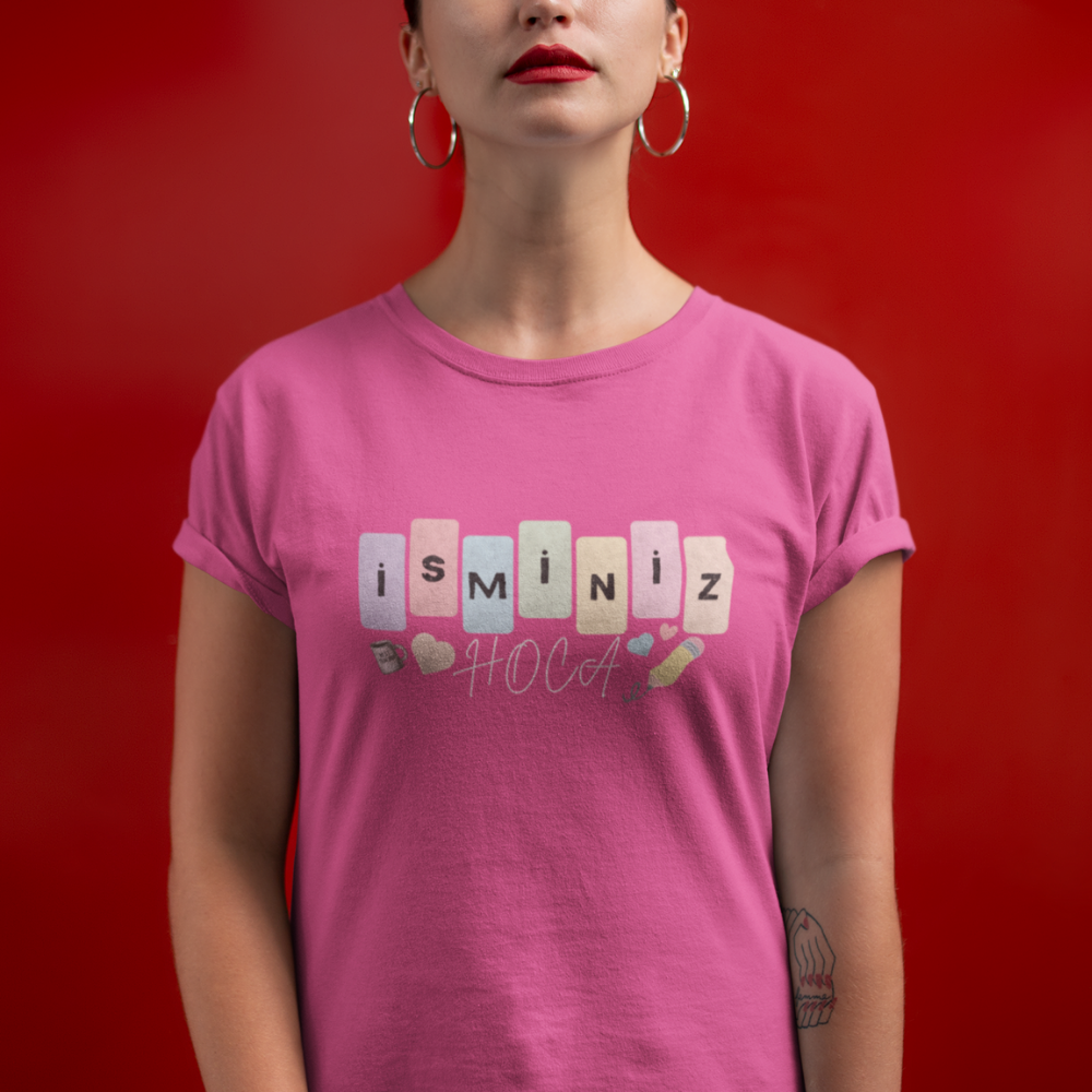 Özelleştirilebilir İsimli Öğretmen Tişört