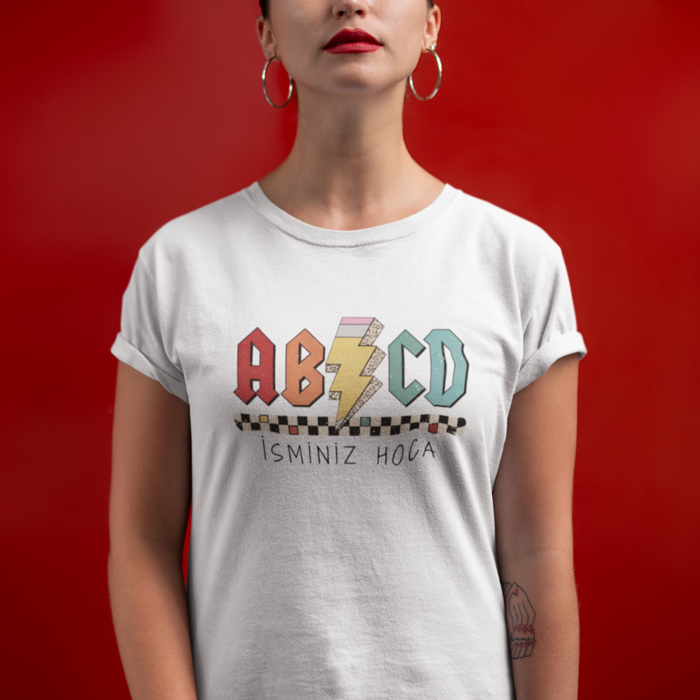 İsme Özel AB/CD Öğretmen Tişört
