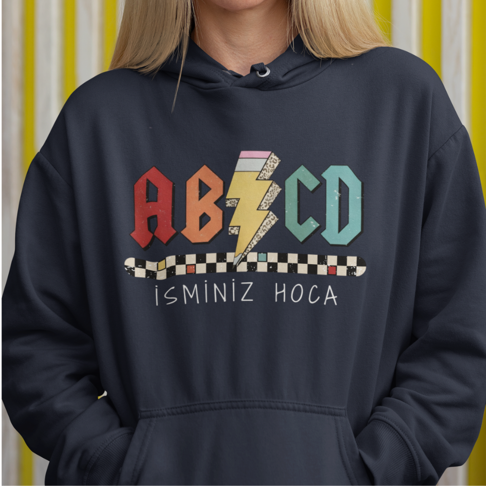 İsme Özel AB/CD Öğretmen Hoodie