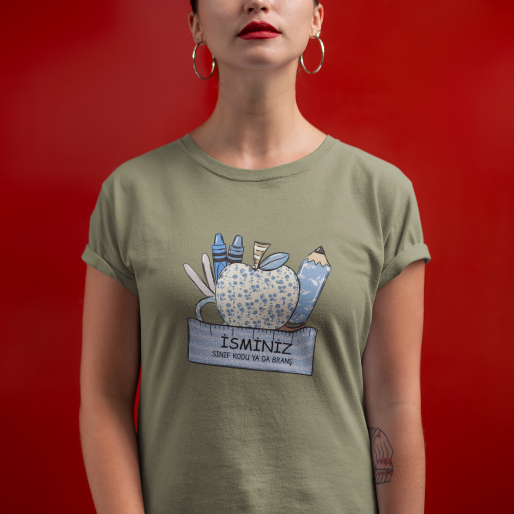 Kişiye Özel Sınıf ve İsimli Öğretmen Tişört