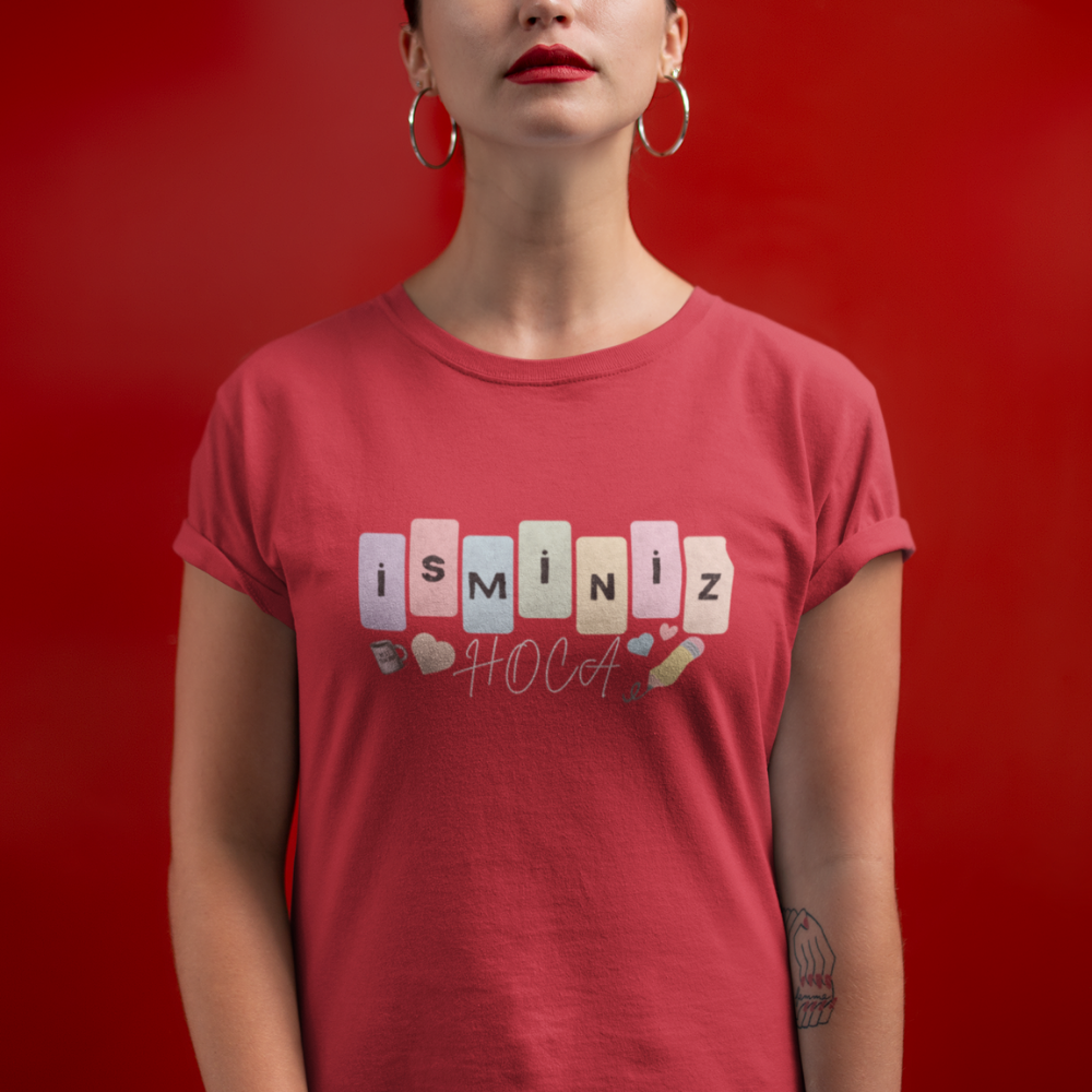 Özelleştirilebilir İsimli Öğretmen Tişört