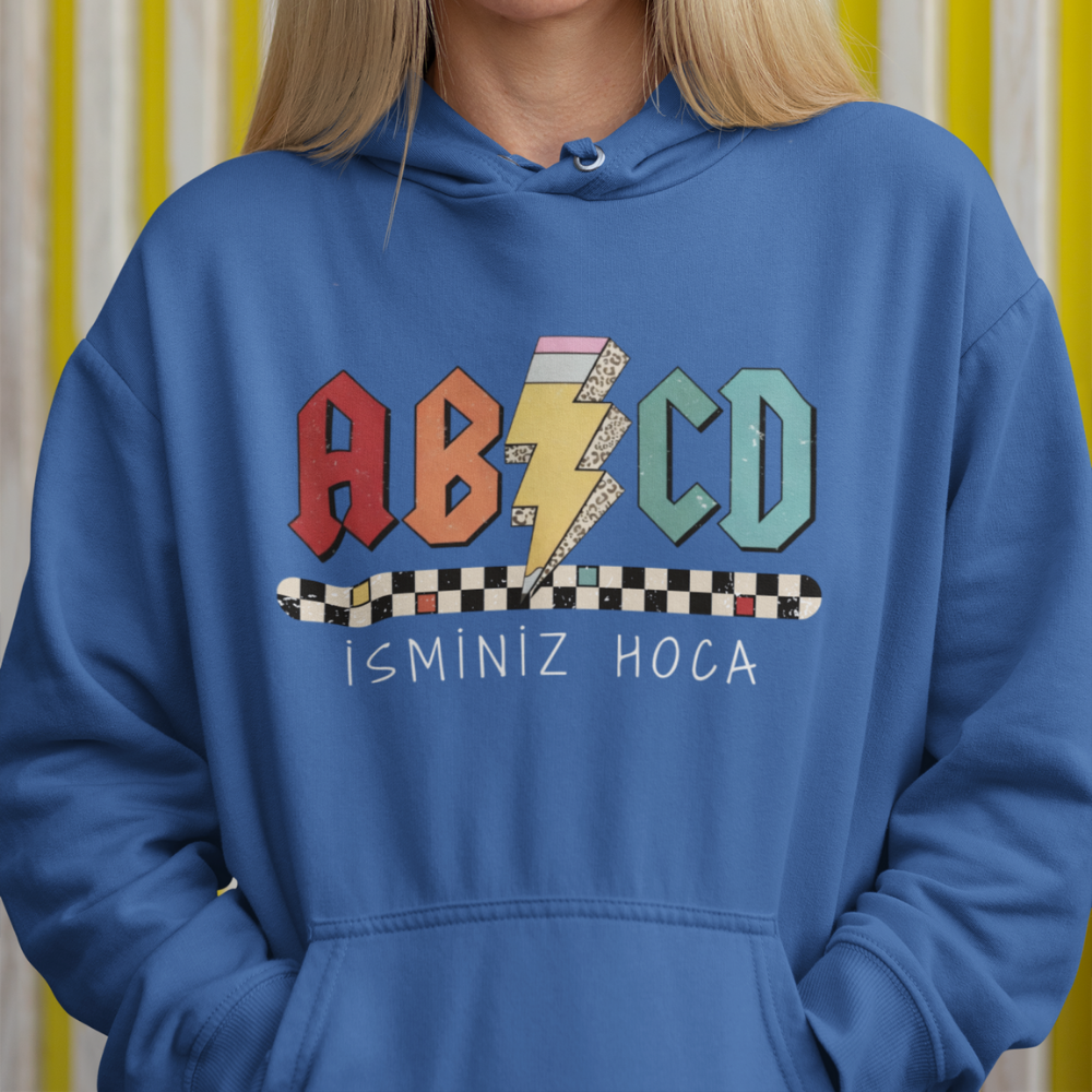 İsme Özel AB/CD Öğretmen Hoodie