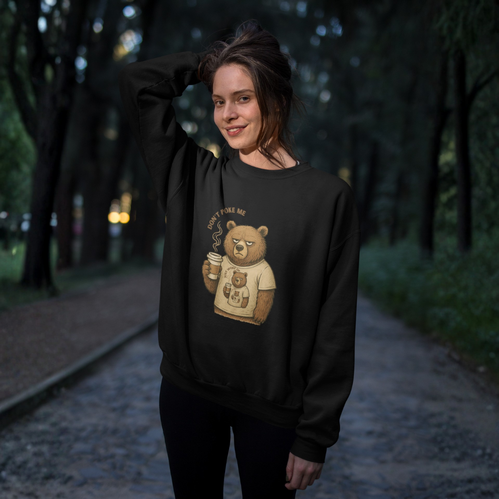 Kahve Seven Huysuz Ayı  Kadın Sweatshirt