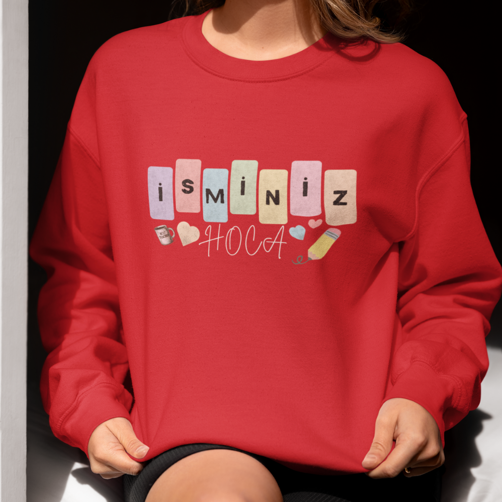 Özelleştirilebilir İsimli Öğretmen Sweatshirt