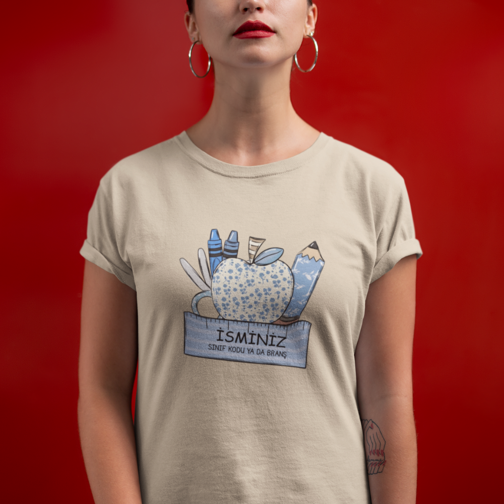 Kişiye Özel Sınıf ve İsimli Öğretmen Tişört