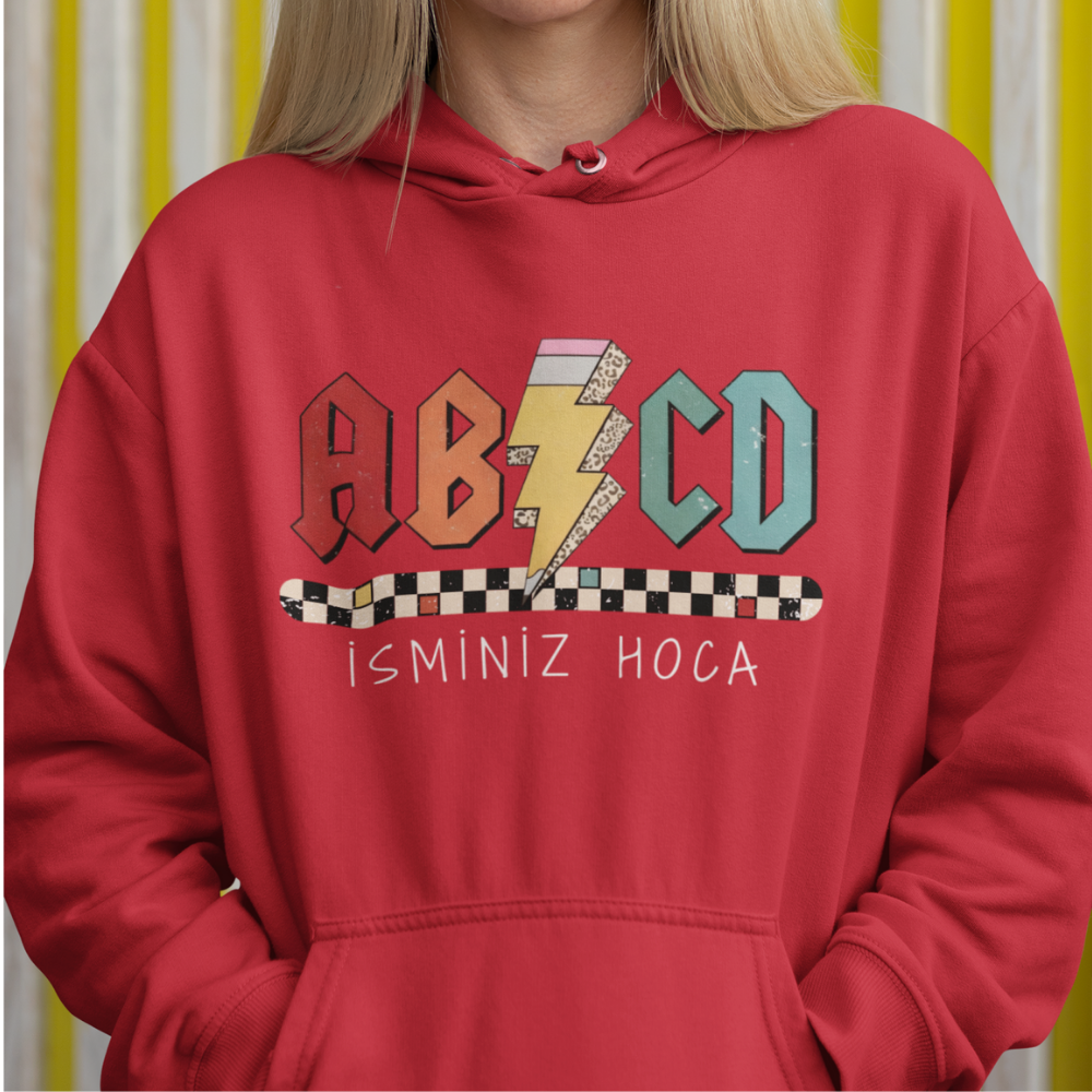 İsme Özel AB/CD Öğretmen Hoodie
