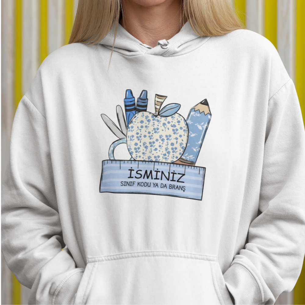 Kişiye Özel Sınıf ve İsimli Öğretmen Hoodie