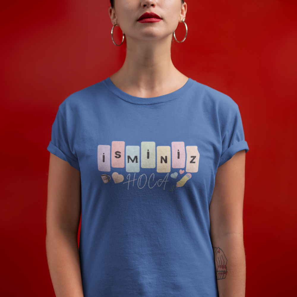 Özelleştirilebilir İsimli Öğretmen Tişört