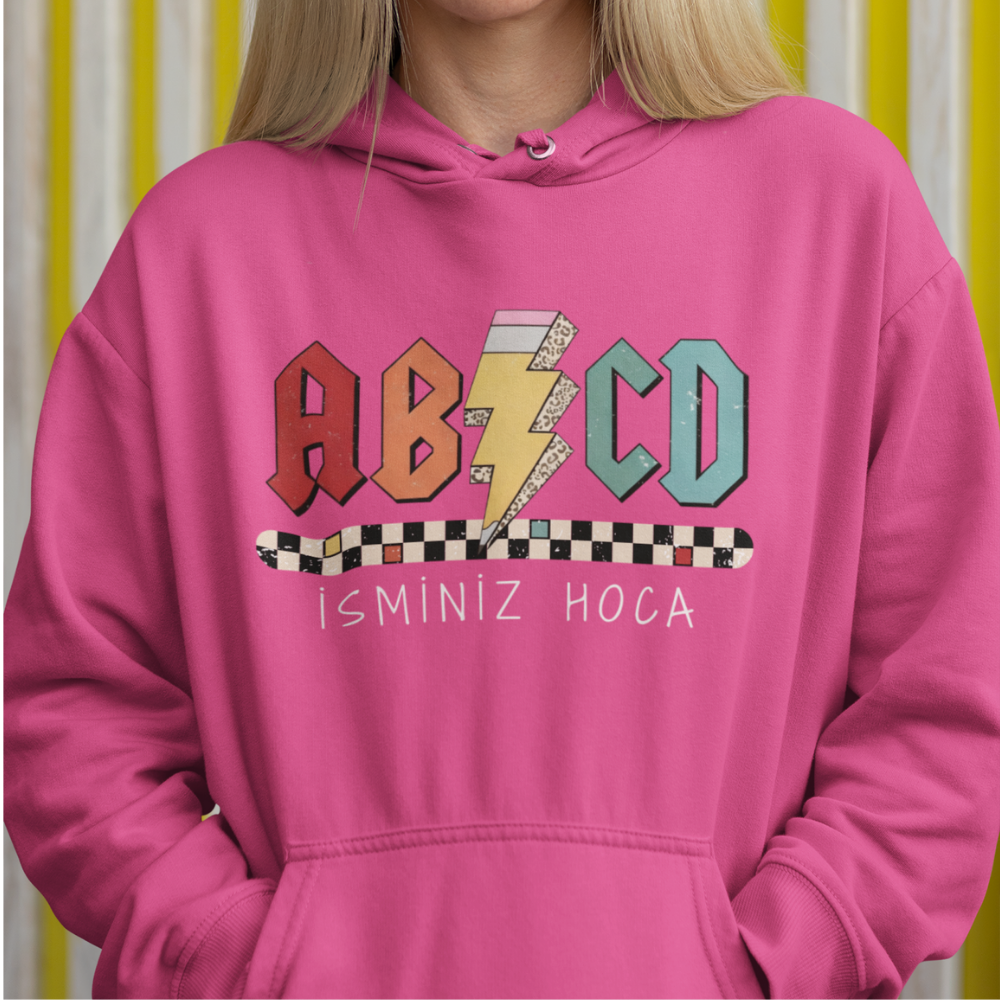 İsme Özel AB/CD Öğretmen Hoodie