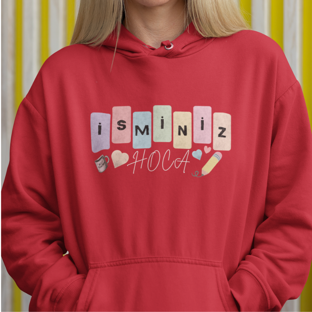Özelleştirilebilir İsme Özel Öğretmen Hoodie
