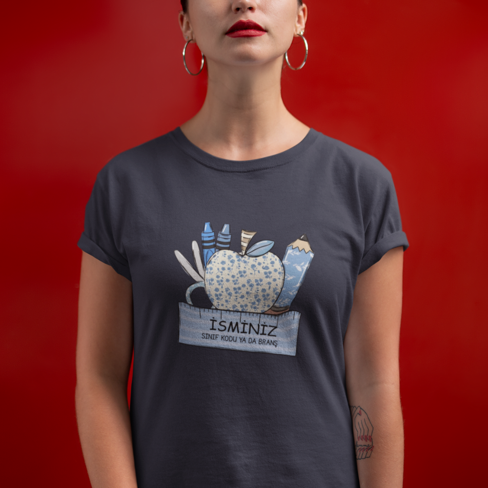 Kişiye Özel Sınıf ve İsimli Öğretmen Tişört