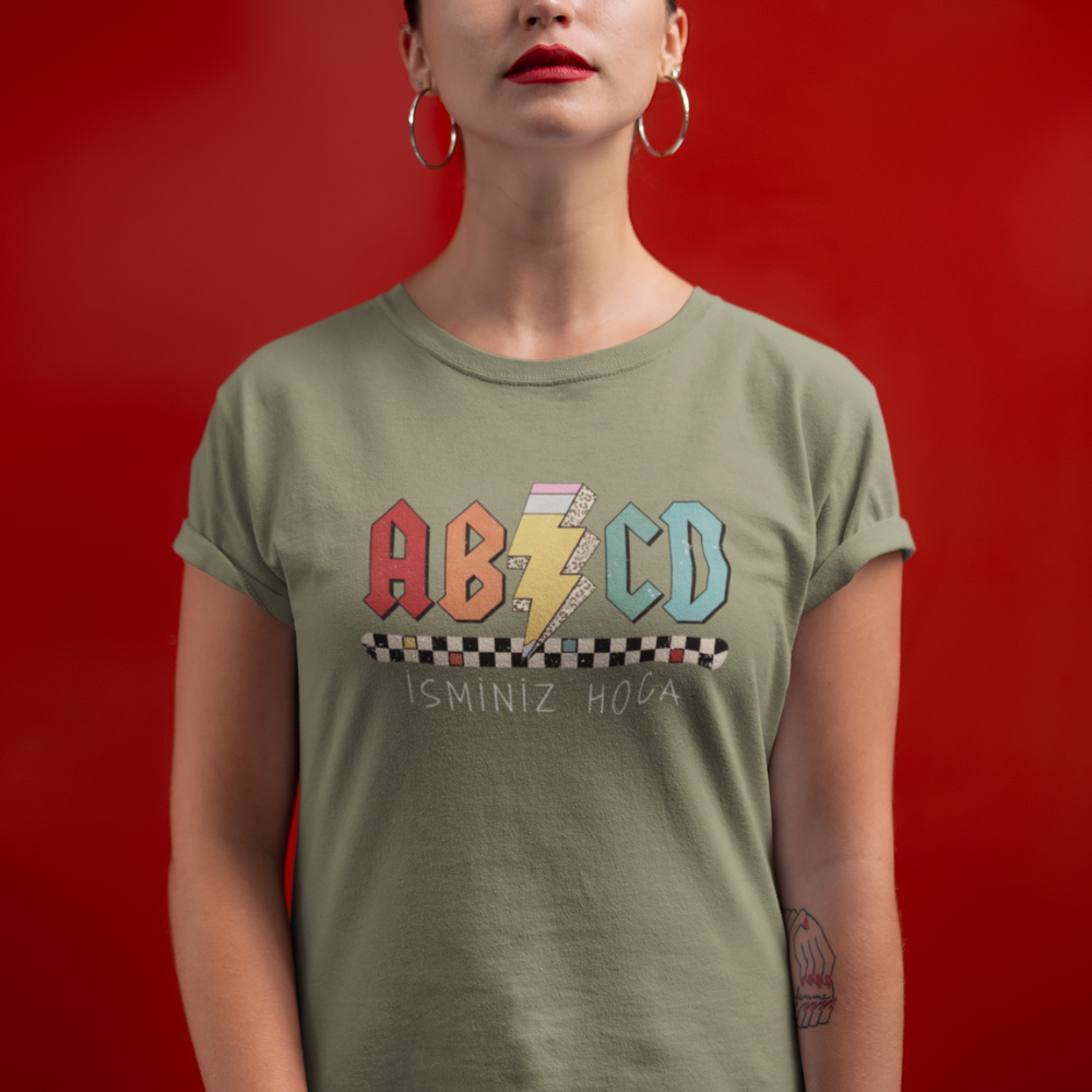 İsme Özel AB/CD Öğretmen Tişört