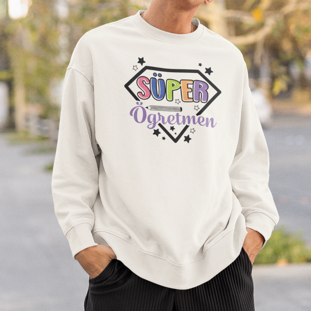 Süper Öğretmen Erkek Sweatshirt