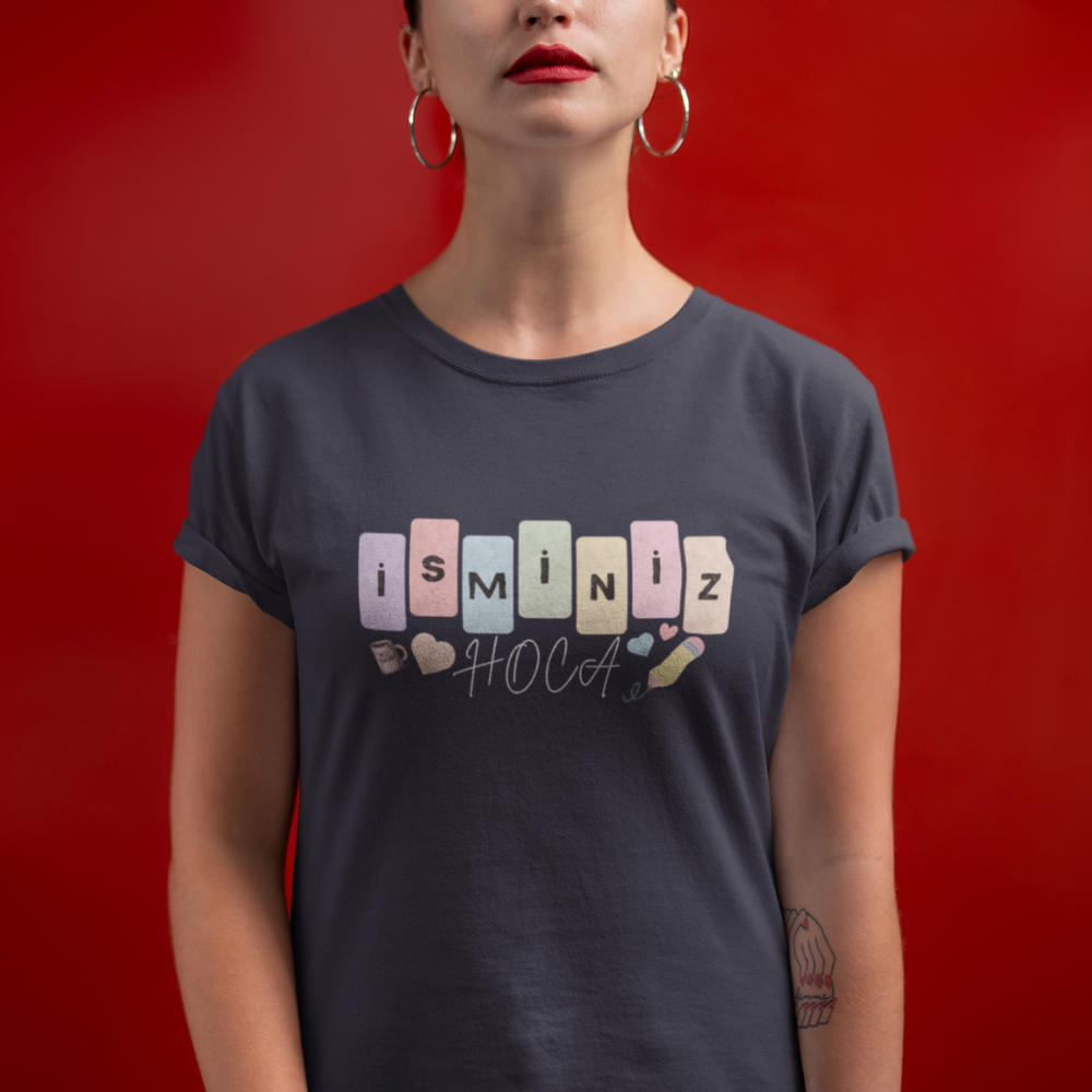 Özelleştirilebilir İsimli Öğretmen Tişört