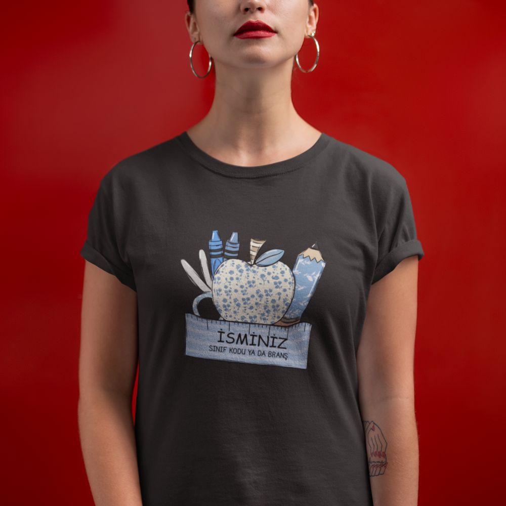 Kişiye Özel Sınıf ve İsimli Öğretmen Tişört