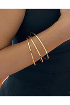 3'lü Kombin Altın Renk İnce Ajda Bilezik/Bileklik