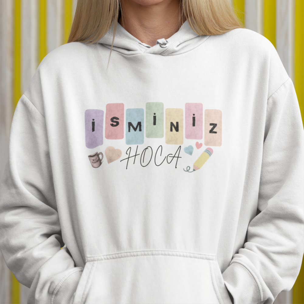Özelleştirilebilir İsme Özel Öğretmen Kadın Hoodie